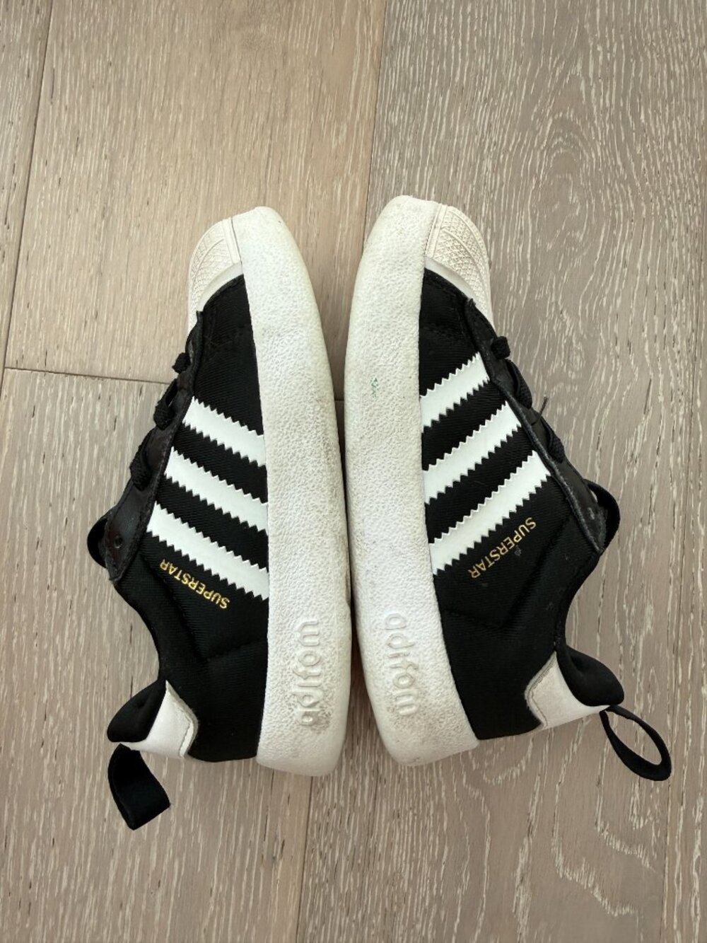 Adidas Black White Superstar 360 toddler shoes sneakers size 8 8K Adifom